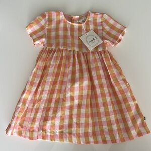 Oeuf Papaya Gingham Short Sleeve Dress
Size 12-18 months